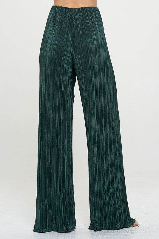 Made in USA Vibrant Plisse Lined Straight Pants - Shop Style & More | Fresh Looks, Everyday Deals & Free Shipping