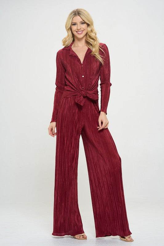 Made in USA Vibrant Plisse Lined Straight Pants - Shop Style & More | Fresh Looks, Everyday Deals & Free Shipping