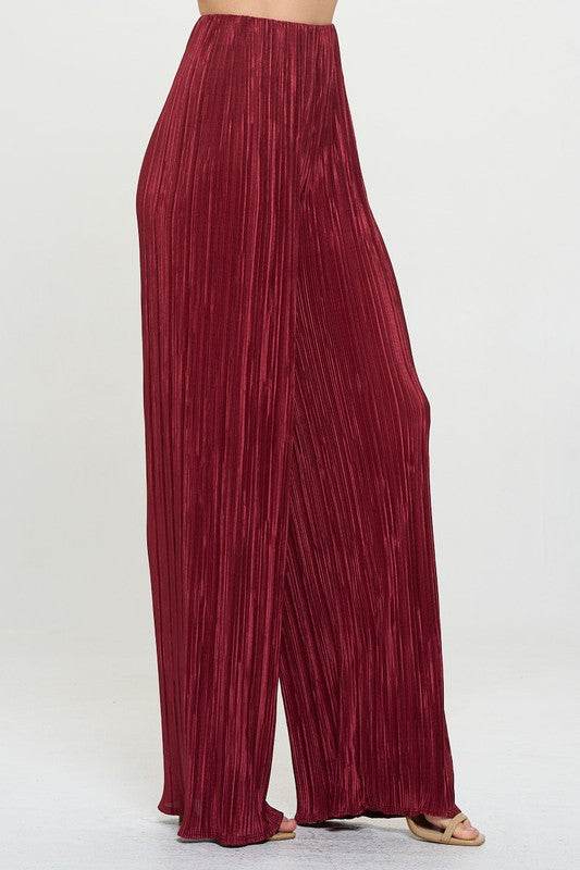Made in USA Vibrant Plisse Lined Straight Pants - Shop Style & More | Fresh Looks, Everyday Deals & Free Shipping