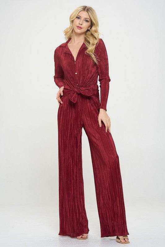 Made in USA Vibrant Plisse Lined Straight Pants - Shop Style & More | Fresh Looks, Everyday Deals & Free Shipping