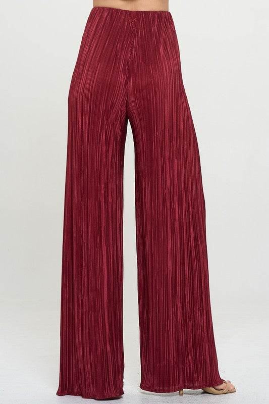 Made in USA Vibrant Plisse Lined Straight Pants - Shop Style & More | Fresh Looks, Everyday Deals & Free Shipping