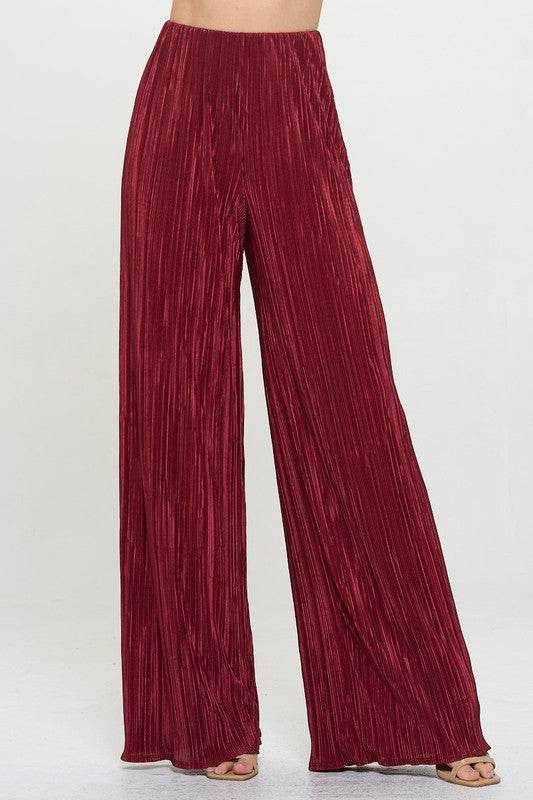 Made in USA Vibrant Plisse Lined Straight Pants - Shop Style & More | Fresh Looks, Everyday Deals & Free Shipping