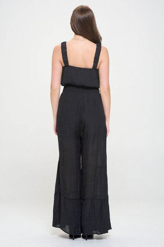 ELASTIC STRAP TIERED JUMPSUIT - Shop Style & More | Fresh Looks, Everyday Deals & Free Shipping