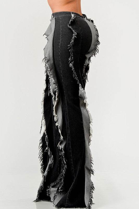 Distressed Denim Frill Jeans - Shop Style & More | Fresh Looks, Everyday Deals & Free Shipping