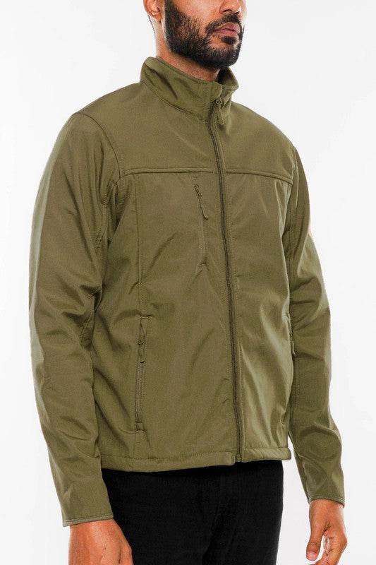 Mens Solid Soft Shell Storm Tech Jacket Coat - Shop Style & More | Fresh Looks, Everyday Deals & Free Shipping