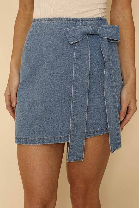 Asymmetrical denim bow skirt - Shop Style & More | Fresh Looks, Everyday Deals & Free Shipping