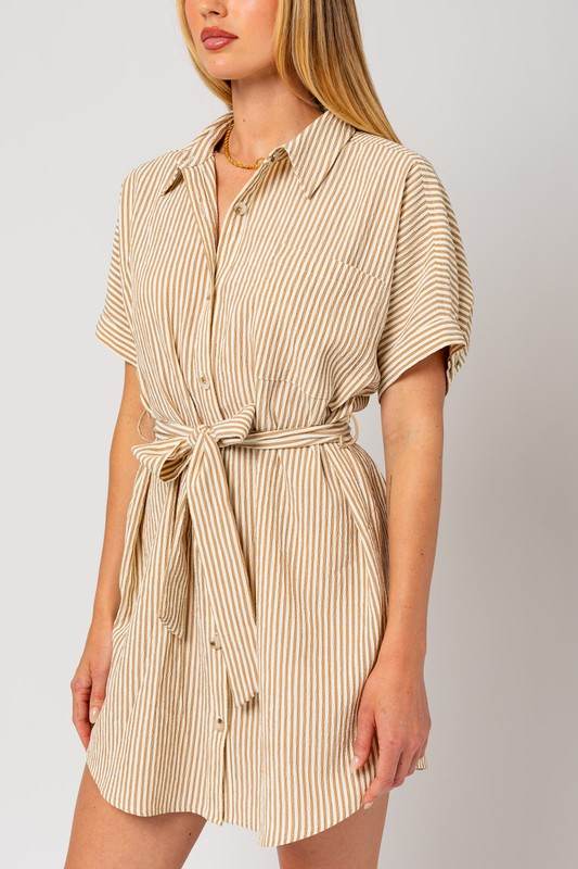 Half Sleeve Button Down Shirt Dress - Shop Style & More | Fresh Looks, Everyday Deals & Free Shipping