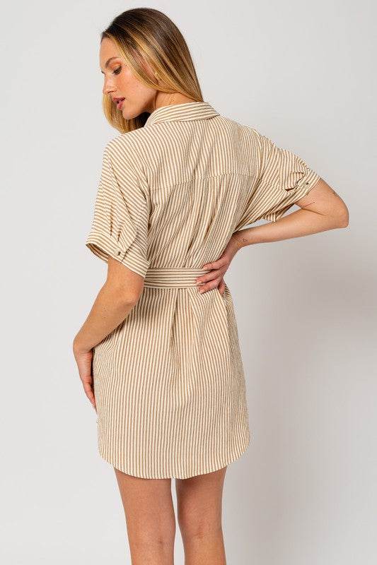 Half Sleeve Button Down Shirt Dress - Shop Style & More | Fresh Looks, Everyday Deals & Free Shipping