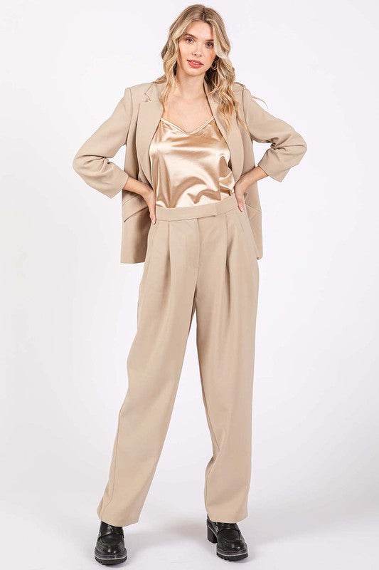 High-Waisted Pleated Slacks - Shop Style & More | Fresh Looks, Everyday Deals & Free Shipping