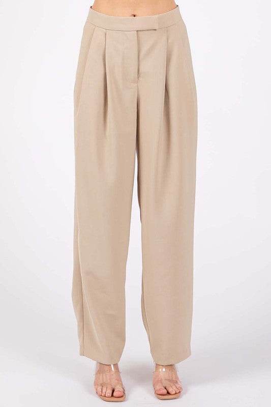 High-Waisted Pleated Slacks - Shop Style & More | Fresh Looks, Everyday Deals & Free Shipping