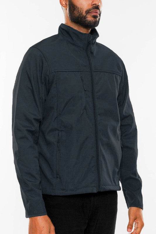 Mens Solid Soft Shell Storm Tech Jacket Coat - Shop Style & More | Fresh Looks, Everyday Deals & Free Shipping