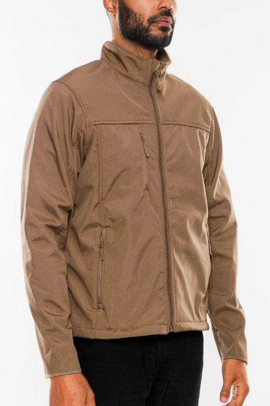 Mens Solid Soft Shell Storm Tech Jacket Coat - Shop Style & More | Fresh Looks, Everyday Deals & Free Shipping