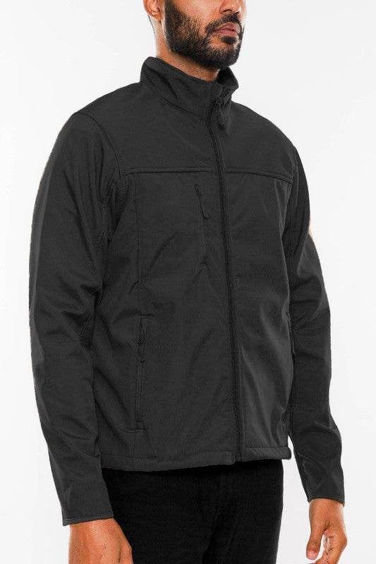Mens Solid Soft Shell Storm Tech Jacket Coat - Shop Style & More | Fresh Looks, Everyday Deals & Free Shipping