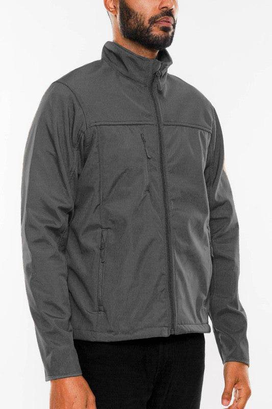 Mens Solid Soft Shell Storm Tech Jacket Coat - Shop Style & More | Fresh Looks, Everyday Deals & Free Shipping