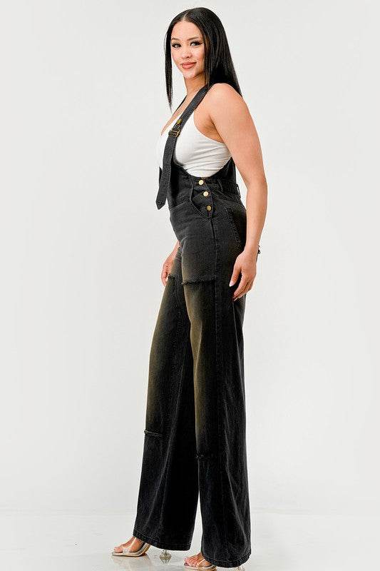 Urban Noir Denim Overalls Black Jumpsuit - Shop Style & More | Fresh Looks, Everyday Deals & Free Shipping