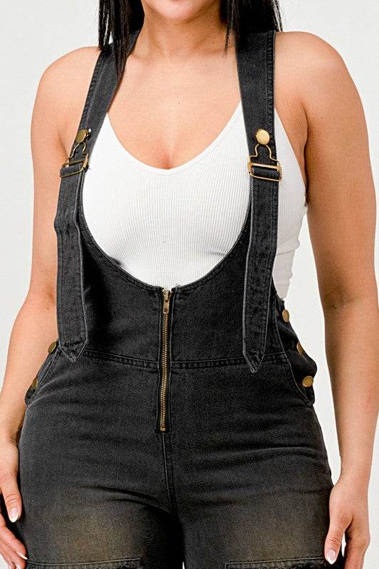Urban Noir Denim Overalls Black Jumpsuit - Shop Style & More | Fresh Looks, Everyday Deals & Free Shipping