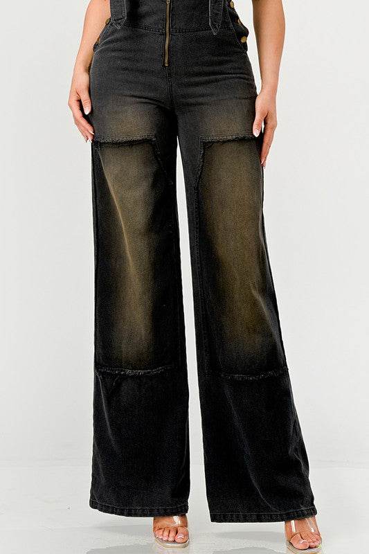 Urban Noir Denim Overalls Black Jumpsuit - Shop Style & More | Fresh Looks, Everyday Deals & Free Shipping