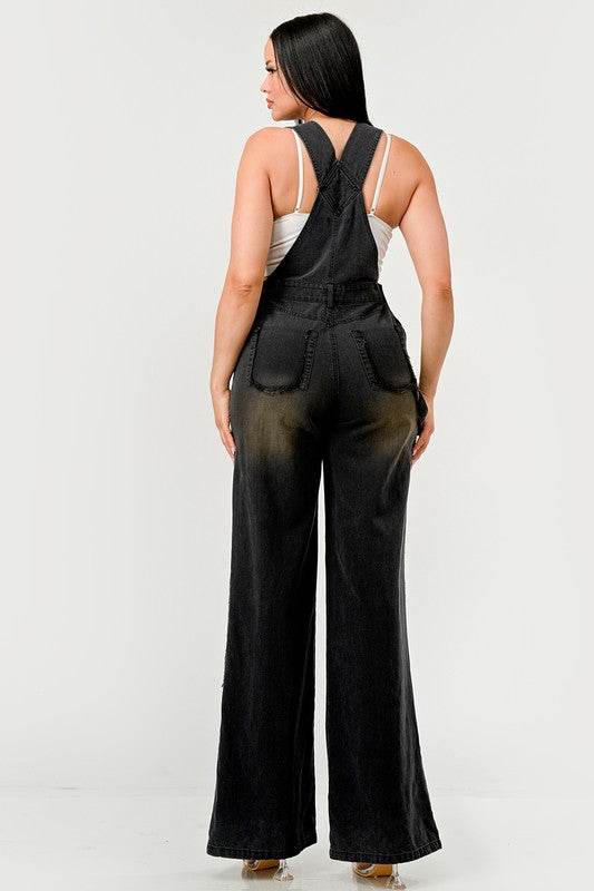 Urban Noir Denim Overalls Black Jumpsuit - Shop Style & More | Fresh Looks, Everyday Deals & Free Shipping