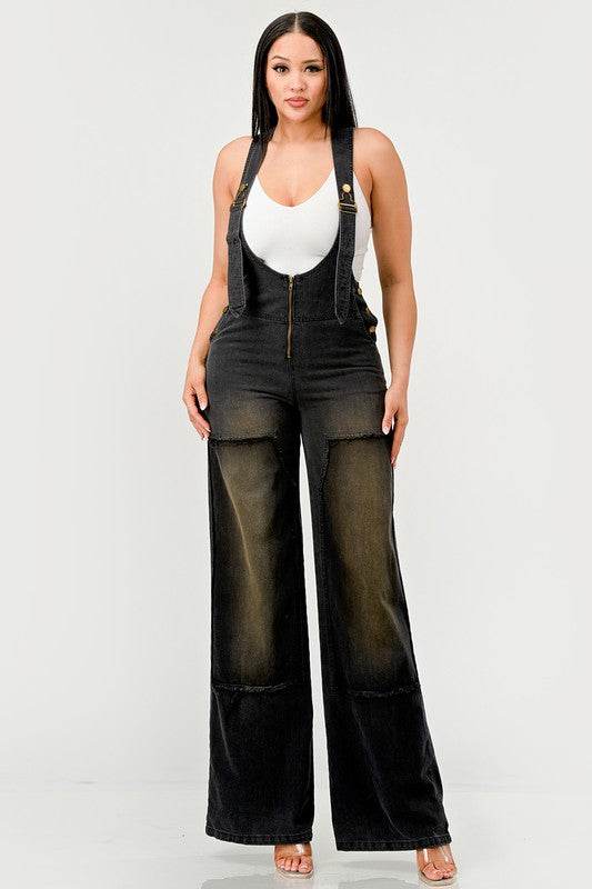 Urban Noir Denim Overalls Black Jumpsuit - Shop Style & More | Fresh Looks, Everyday Deals & Free Shipping