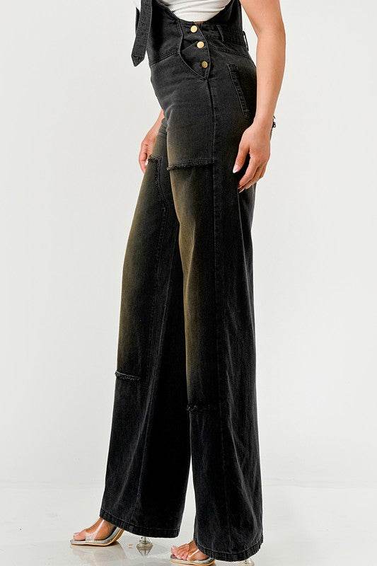 Urban Noir Denim Overalls Black Jumpsuit - Shop Style & More | Fresh Looks, Everyday Deals & Free Shipping