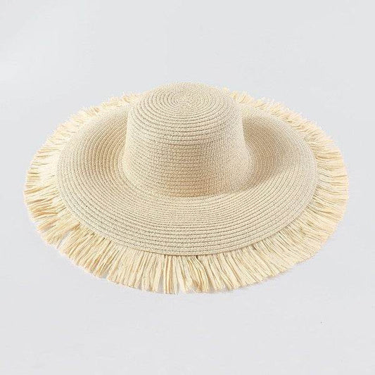 Big sun hat with fringe trim - Shop Style & More | Fresh Looks, Everyday Deals & Free Shipping
