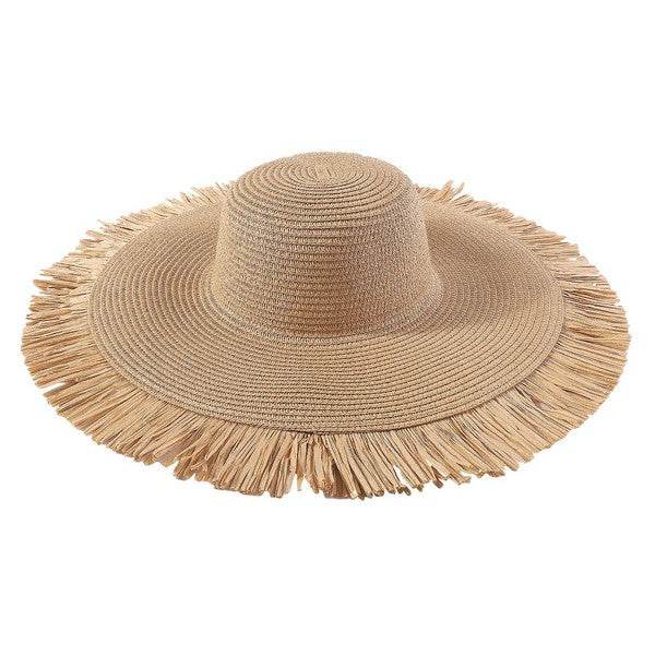 Big sun hat with fringe trim - Shop Style & More | Fresh Looks, Everyday Deals & Free Shipping