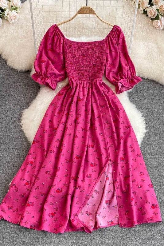 Floral smocked midi dress - Shop Style & More | Fresh Looks, Everyday Deals & Free Shipping
