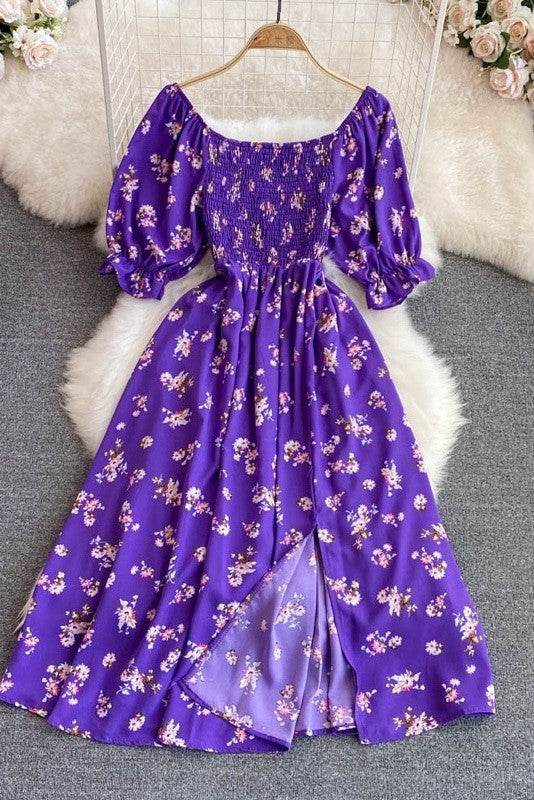Floral smocked midi dress - Shop Style & More | Fresh Looks, Everyday Deals & Free Shipping