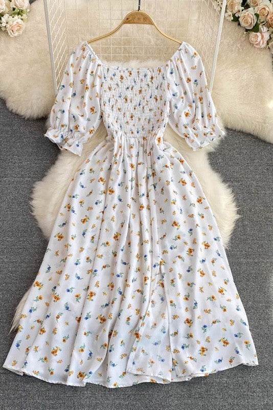 Floral smocked midi dress - Shop Style & More | Fresh Looks, Everyday Deals & Free Shipping