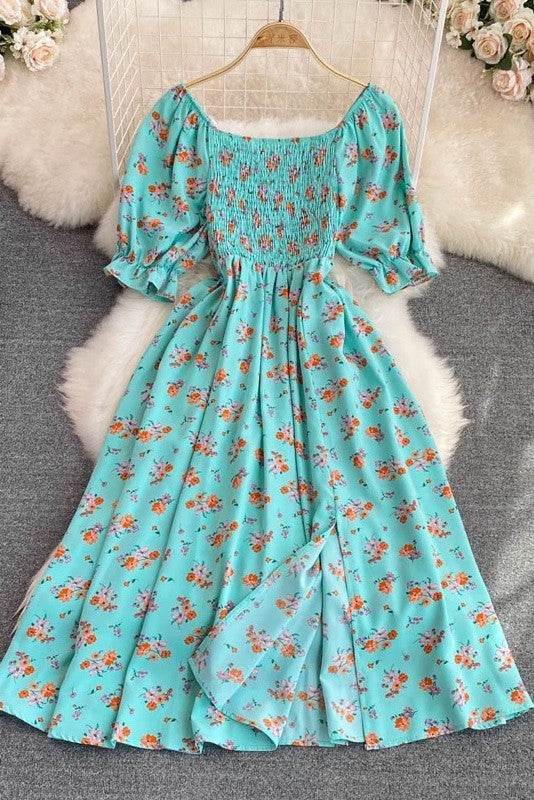 Floral smocked midi dress - Shop Style & More | Fresh Looks, Everyday Deals & Free Shipping