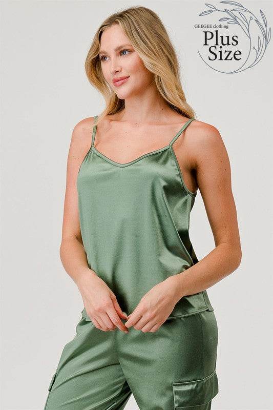 Plus Satin Tank Top - Shop Style & More | Fresh Looks, Everyday Deals & Free Shipping