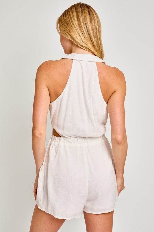 Collared Sleeveless Romper - Shop Style & More | Fresh Looks, Everyday Deals & Free Shipping