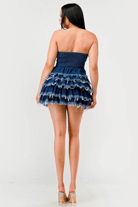 Denim Delight Tiered Ruffle Dress - Shop Style & More | Fresh Looks, Everyday Deals & Free Shipping