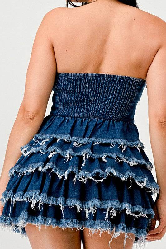 Denim Delight Tiered Ruffle Dress - Shop Style & More | Fresh Looks, Everyday Deals & Free Shipping
