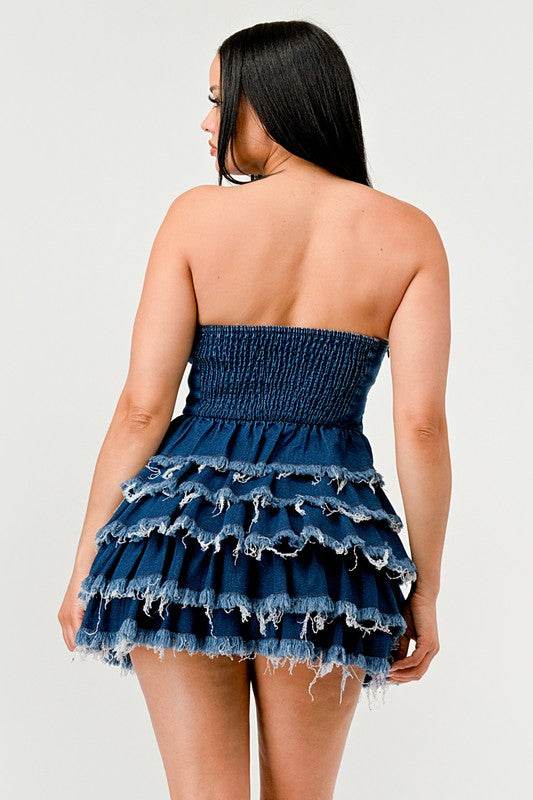 Denim Delight Tiered Ruffle Dress - Shop Style & More | Fresh Looks, Everyday Deals & Free Shipping