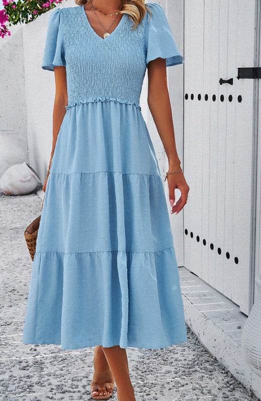 Smocked midi Dress - Shop Style & More | Fresh Looks, Everyday Deals & Free Shipping