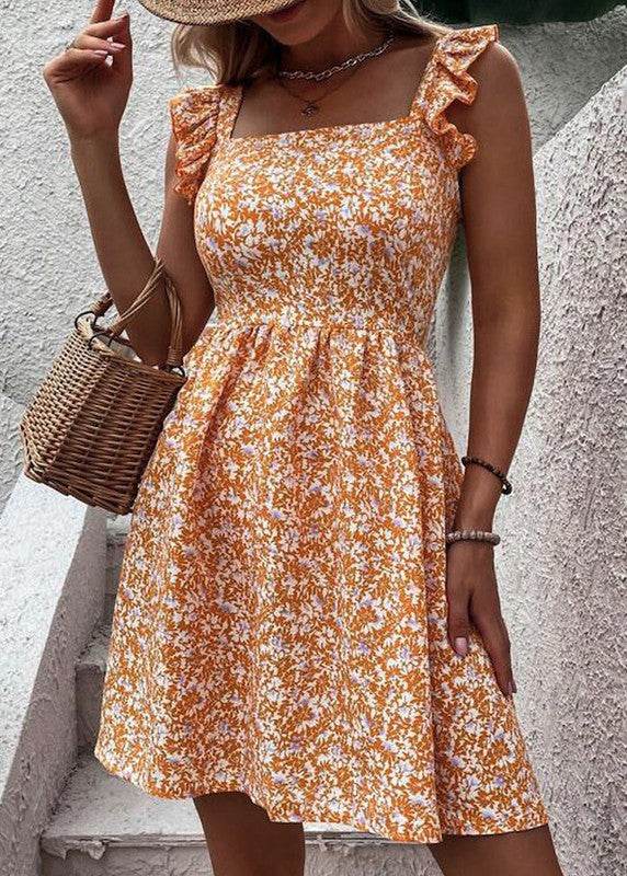 Square neck floral print dress - Shop Style & More | Fresh Looks, Everyday Deals & Free Shipping