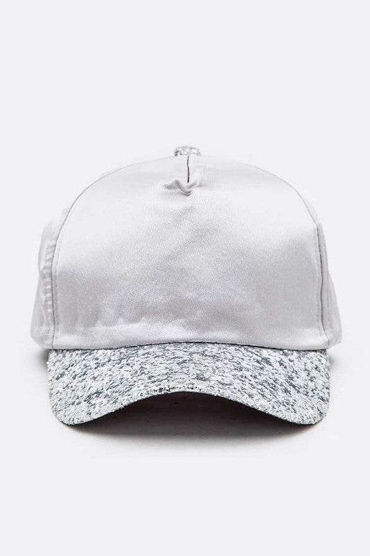 Glitter Brim Satin Cap - Shop Style & More | Fresh Looks, Everyday Deals & Free Shipping