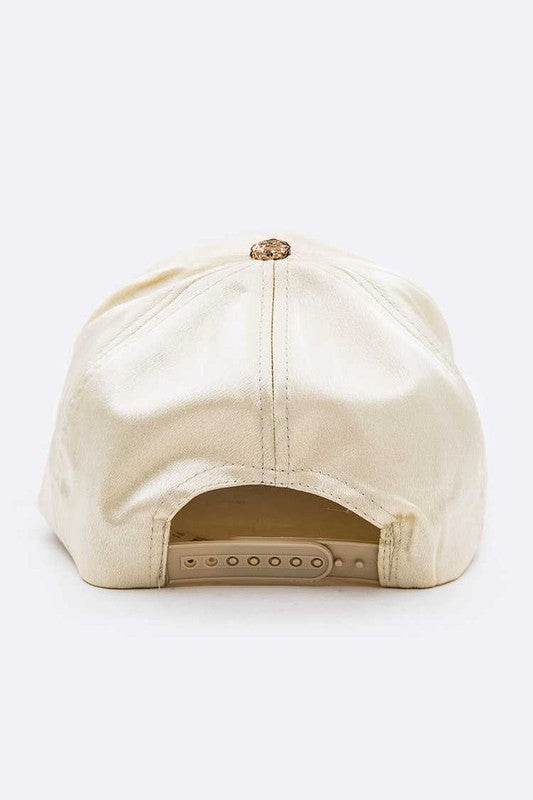 Glitter Brim Satin Cap - Shop Style & More | Fresh Looks, Everyday Deals & Free Shipping