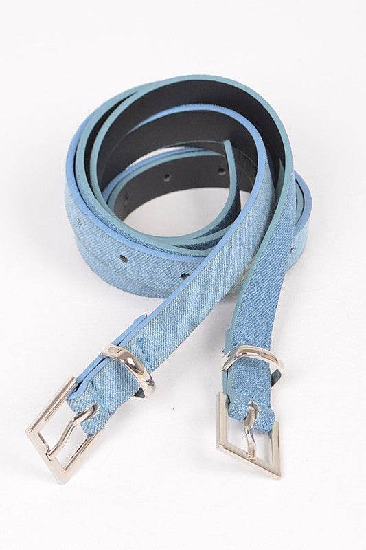 Double Skinny Denim Belt - Shop Style & More | Fresh Looks, Everyday Deals & Free Shipping