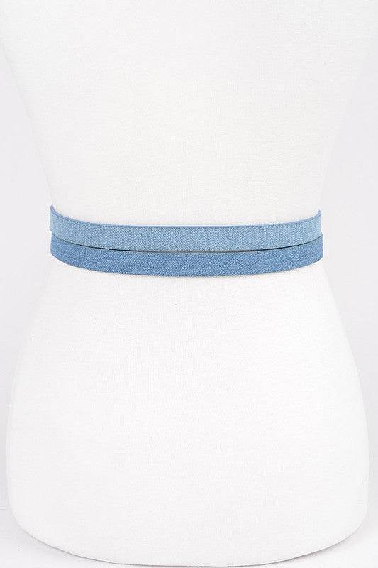 Double Skinny Denim Belt - Shop Style & More | Fresh Looks, Everyday Deals & Free Shipping
