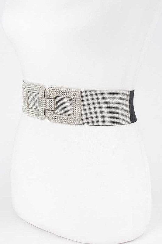 Crystal Buckle Rhinestone Elastic Belt - Shop Style & More | Fresh Looks, Everyday Deals & Free Shipping