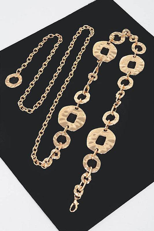 Plus Size Organic Textured Mix Link Chain Belt - Shop Style & More | Fresh Looks, Everyday Deals & Free Shipping