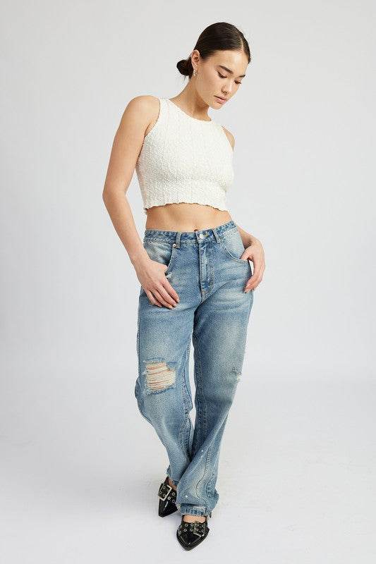 RIB CROPPED TANK TOP - Shop Style & More | Fresh Looks, Everyday Deals & Free Shipping