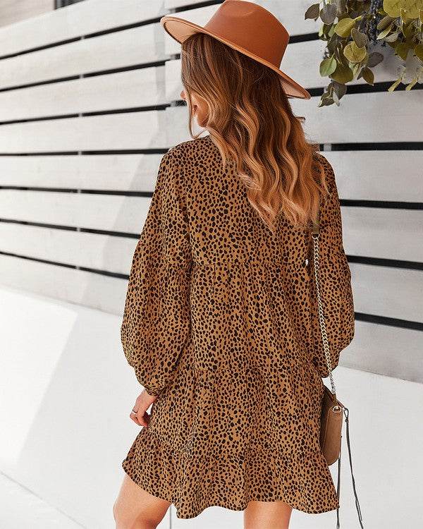 Womens V Neck Floral Mini Dress Long Sleeve - Shop Style & More | Fresh Looks, Everyday Deals & Free Shipping