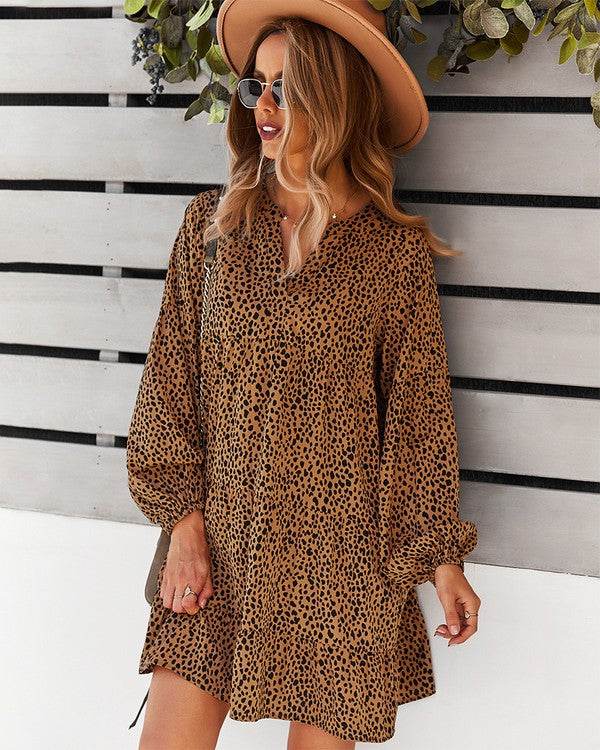 Womens V Neck Floral Mini Dress Long Sleeve - Shop Style & More | Fresh Looks, Everyday Deals & Free Shipping