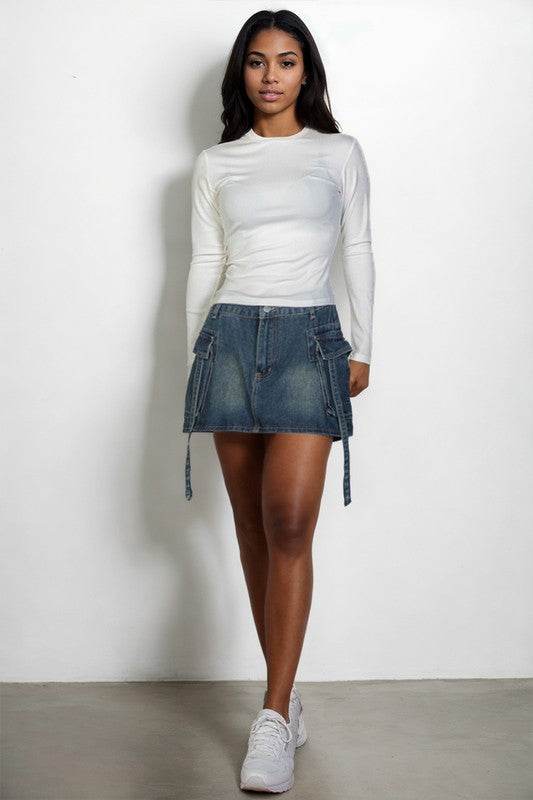 Ribbed Round Neck Long Sleeve Top - Shop Style & More | Fresh Looks, Everyday Deals & Free Shipping