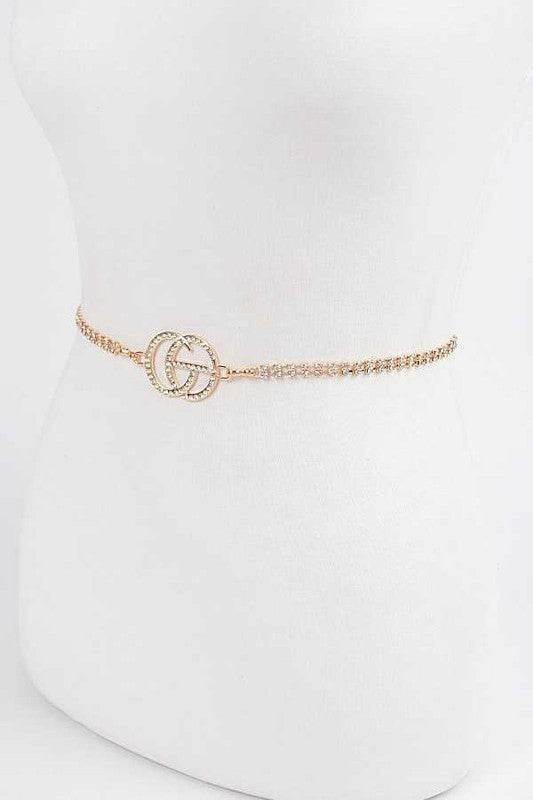CG Logo Rhinestone Dainty Chain Belt - Shop Style & More | Fresh Looks, Everyday Deals & Free Shipping