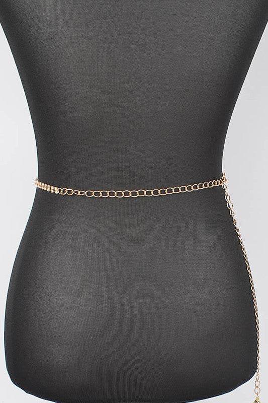 Dainty Rhinestone Heart Charm Chain Belt - Shop Style & More | Fresh Looks, Everyday Deals & Free Shipping