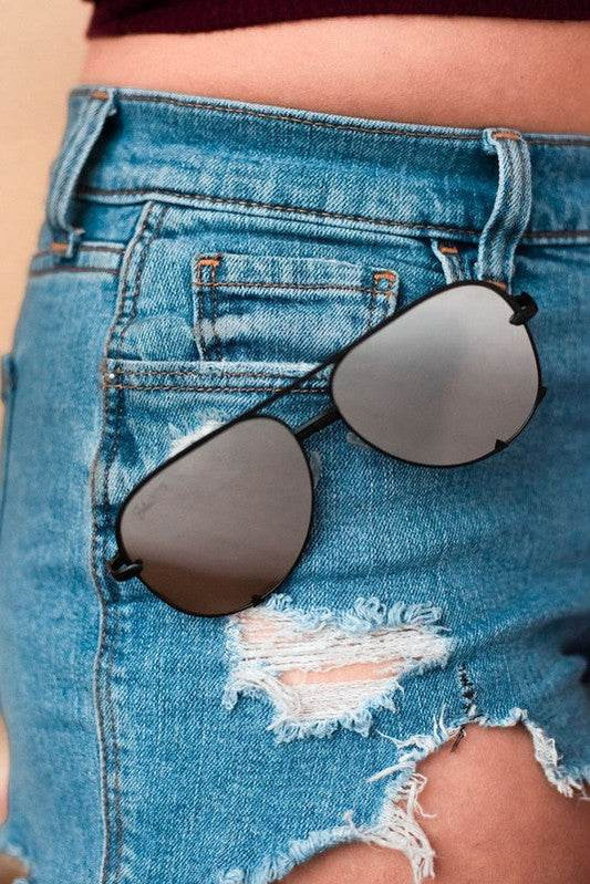 Black/Silver Unisex Aviator Sunglasses - Shop Style & More | Fresh Looks, Everyday Deals & Free Shipping